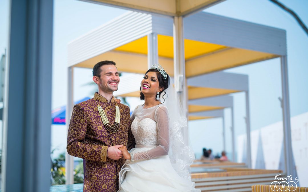 Natasha & Florin : Christian wedding at Sea Princess Juhu