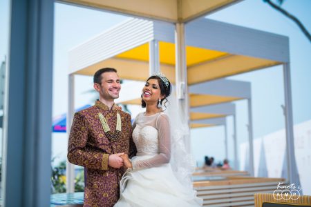 Natasha & Florin : Christian wedding at Sea Princess Juhu