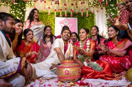 Telugu-Tamil wedding at Dream Valley Resort, Hyderabad